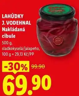 Lidl LAHŮDKY J. VODEHNAL Nakládaná cibule nabídka