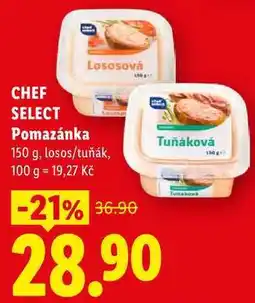 Lidl CHEF SELECT Pomazánka, 150 g, losos/tuňák nabídka
