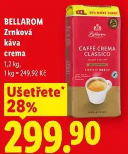 Lidl BELLAROM Zrnková káva crema nabídka