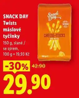 Lidl SNACK DAY Twists máslové tyčinky nabídka