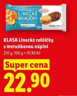 Lidl KLASA Linecké rohlíčky s meruňkovou náplní nabídka