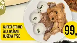 Jip Kuřecí stehno à la bažant, dušená rýže nabídka