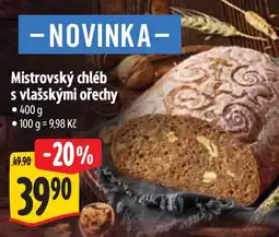 Albert Mistrovsky chleb s vlašskymi ořechy nabídka
