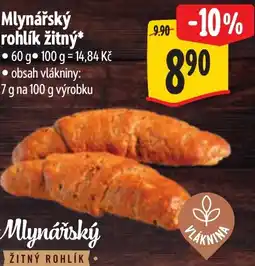 Albert Mlynářský žitný rohlík nabídka