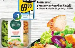 Albert Fresh Bistro Caesar salát s krutony a sýrem Gran Castelli nabídka