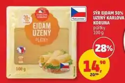 Penny Market Sýr Eidam 30% Uzený Karlova Koruna nabídka