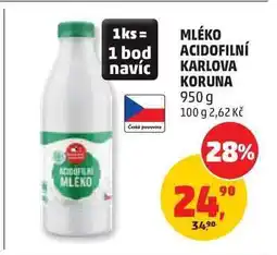 Penny Market MLÉKO ACIDOFILNÍ KARLOVA KORUNA nabídka