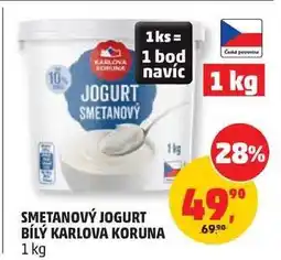 Penny Market SMETANOVÝ JOGURT BÍLÝ KARLOVA KORUNA nabídka