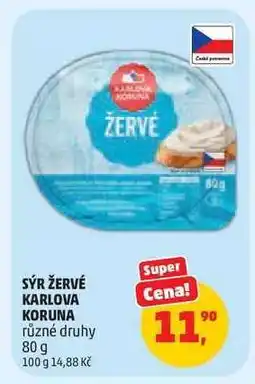 Penny Market Sýr Žervé Karlova Koruna nabídka