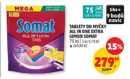 Penny Market Tablety do myčky All in One Extra Lemon Somat nabídka