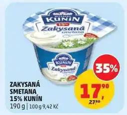 Penny Market ZAKYSANÁ SMETANA 15% KUNÍN nabídka