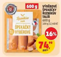 Penny Market VÝBĚROVÉ ŠPEKÁČKY ŘEZNÍKŮV TALÍŘ nabídka