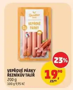 Penny Market VEPŘOVÉ PÁRKY ŘEZNÍKŮV TALÍŘ nabídka