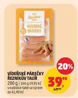 Penny Market VÍDEŇSKÉ PÁREČKY ŘEZNÍKŮV TALÍŘ nabídka