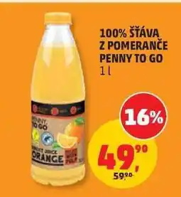 Penny Market 100% ŠŤÁVA Z POMERANČE PENNY TO GO nabídka