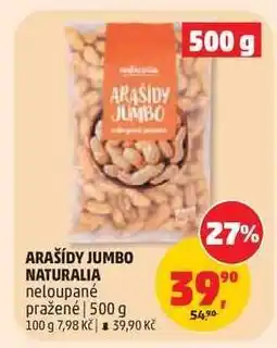 Penny Market ARAŠÍDY JUMBO NATURALIA nabídka