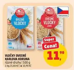 Penny Market Vločky ovesné Karlova Koruna nabídka