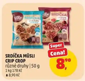 Penny Market SRDÍČKA MÜSLI CRIP CROP nabídka