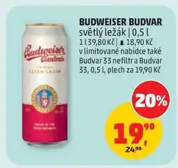 Penny Market BUDWEISER BUDVAR světlý ležák 0,5 l nabídka