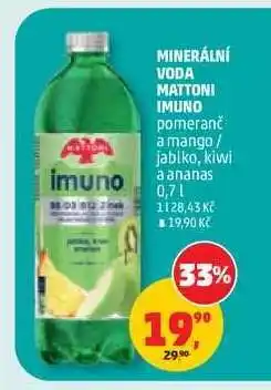 Penny Market MINERÁLNÍ VODA MATTONI IMUNO nabídka