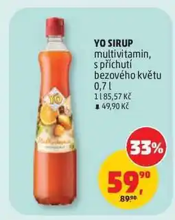 Penny Market YO SIRUP multivitamin, s příchutí bezového květu nabídka