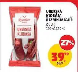 Penny Market UHERSKÁ KLOBÁSA ŘEZNÍKŮV TALÍŘ nabídka