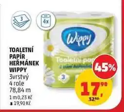 Penny Market TOALETNÍ PAPÍR HEŘMÁNEK WIPPY nabídka