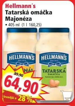 Norma HELLMANN'S TATARSKÁ OMÁČKA, MAJONÉZA nabídka