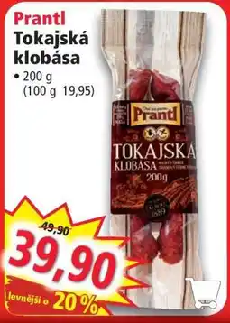 Norma Prantl Tokajská klobása nabídka