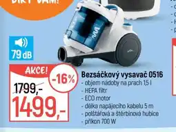 Globus Bezsáčkový vysavač 0516 nabídka