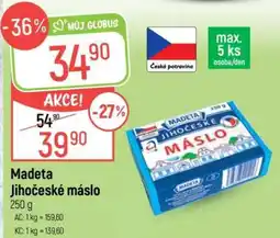 Globus Madeta Jihočeské máslo nabídka