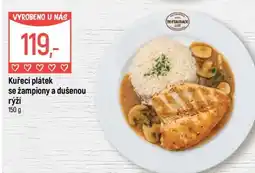 Globus Kuřecí plátek se žampióny a dušenou rýží nabídka