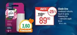Globus Glade One osvěžovač vzduchu touch & spray Relaxing Zen + náhradní náplň 10 ml nabídka