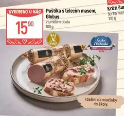 Globus Paštika s telecím masem Globus nabídka