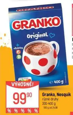 Globus Granko, Nesquik nabídka