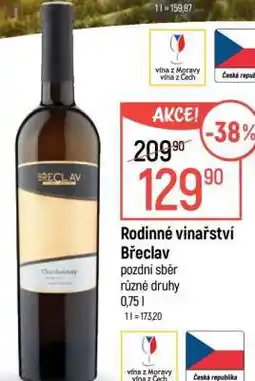 Globus Rodinné vinařství Břeclav nabídka