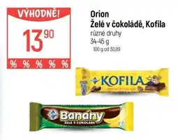 Globus Orion Želé v čokoládě, Kofila nabídka