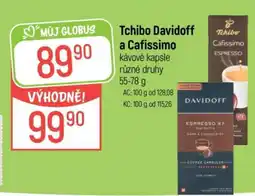 Globus Tchibo Davidoff a Cafissimo kávové kapsle nabídka