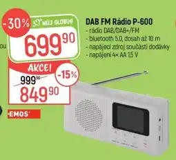 Globus DAB FM Rádio P-600 nabídka