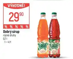 Globus Dobrý Sirup nabídka