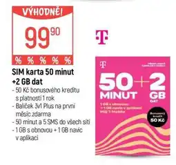 Globus SIM karta 50 minut+2 GB dat nabídka