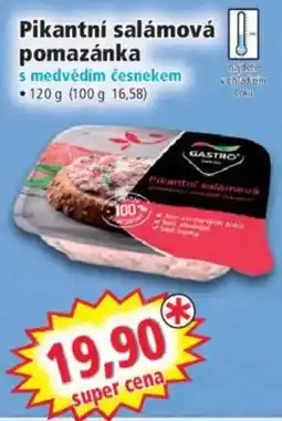 Norma Gastro pikantní salámová pomazánka s medvědím česnekem nabídka