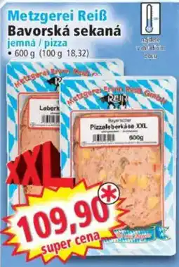 Norma Metzgerei Reiß Bavorská sekaná jemná / pizza nabídka