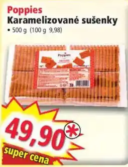 Norma Poppies karamelizované sušenky nabídka
