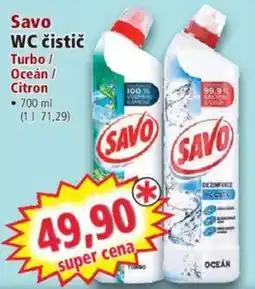Norma Savo WC čistič Turbo / Oceán / Citron nabídka