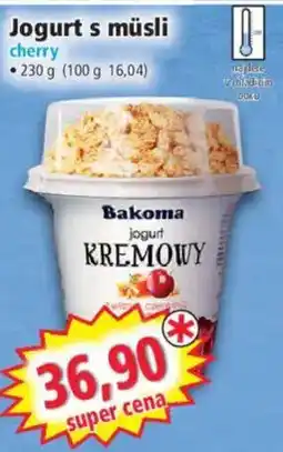 Norma Bakoma jogurt kremový s müsli cherry nabídka