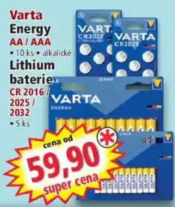 Norma Varta Energy AA / AAA lithium baterie nabídka