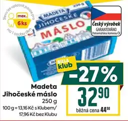 Billa Madeta jihočeské máslo nabídka