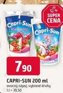 Trefa CAPRI-SUN 200 ml ovocný nápoj, vybrané druhy nabídka