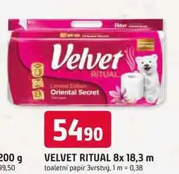 Trefa VELVET RITUAL 8x 18,3 m toaletní papír 3vrstvý nabídka